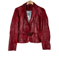 Auluna Geuine Leather Women's Jacket with Belt - Funkify