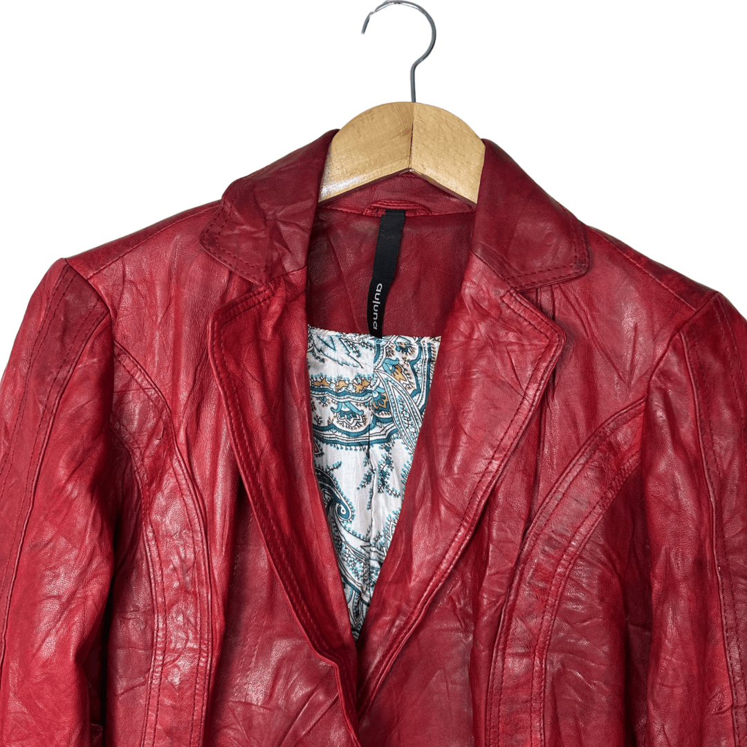 Auluna Geuine Leather Women's Jacket with Belt - Funkify