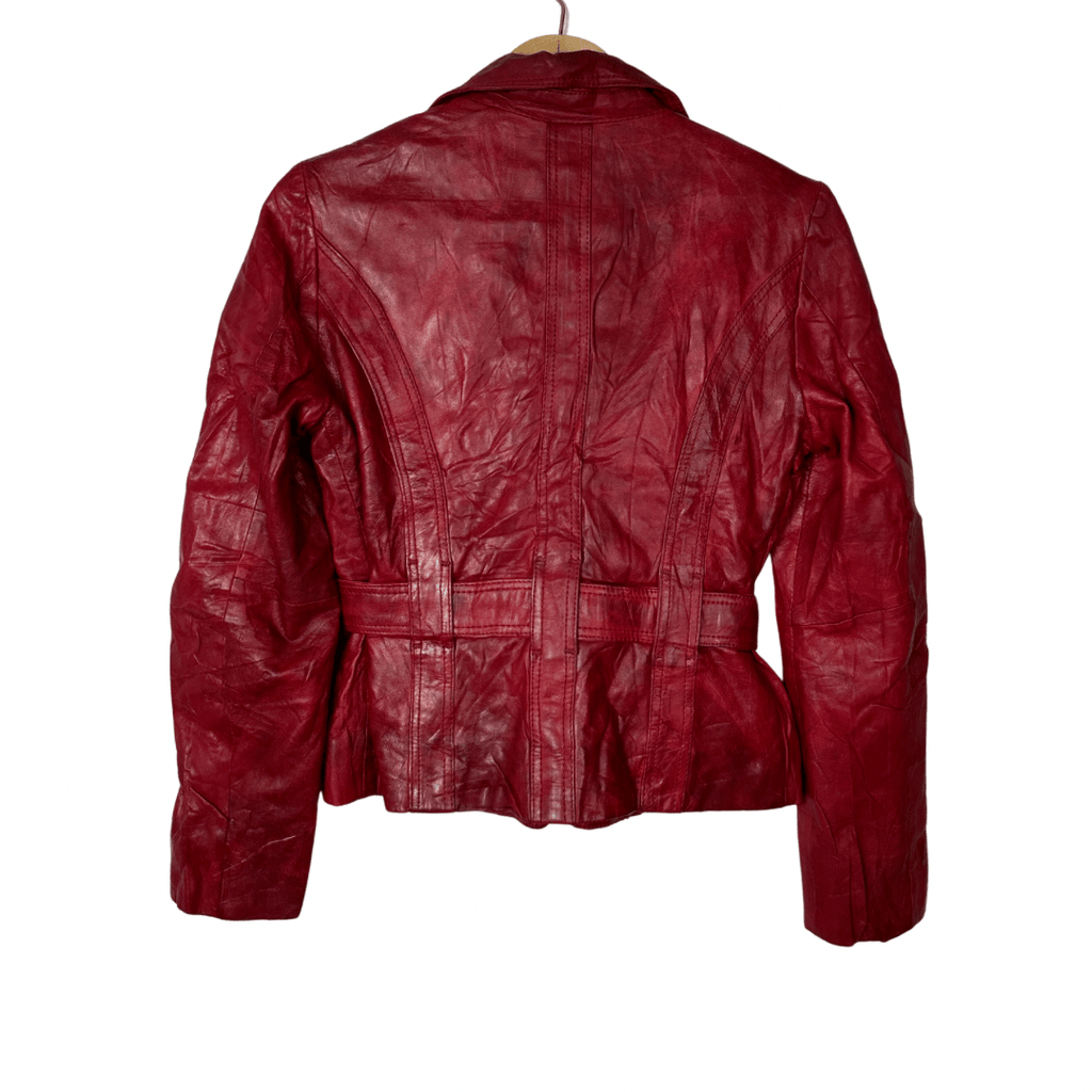 Auluna Geuine Leather Women's Jacket with Belt - Funkify
