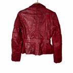 Auluna Geuine Leather Women's Jacket with Belt - Funkify