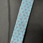 Available Brand New C&A Silk Shark Pattern Necktie - Funkify