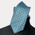 Available Brand New C&A Silk Shark Pattern Necktie - Funkify
