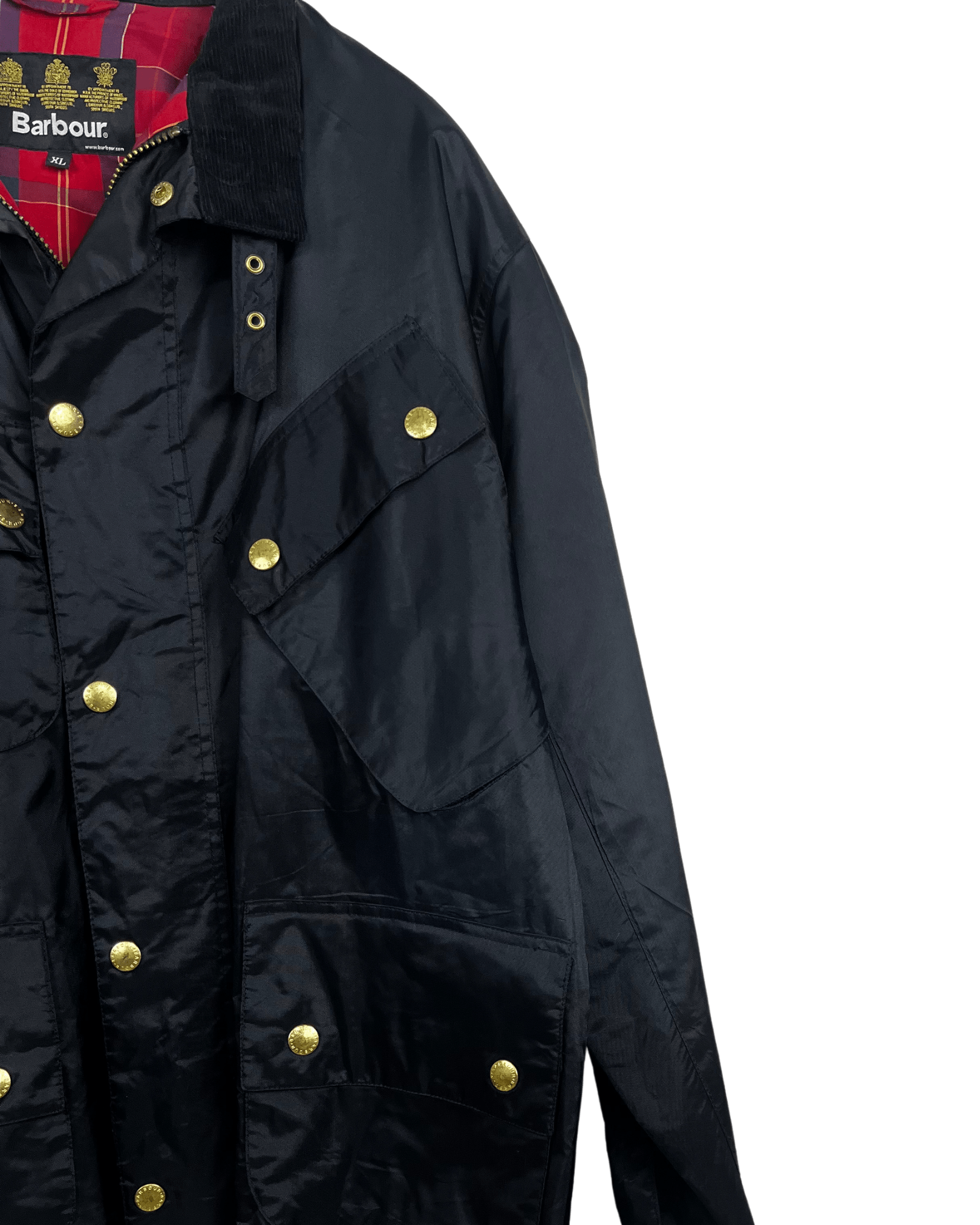 Barbour A7 International Waxed Cotton Multipocket Jacket - XL - Funkify