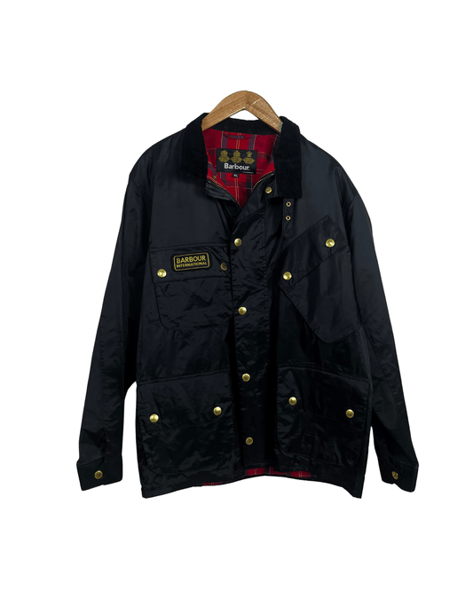 Barbour A7 International Waxed Cotton Multipocket Jacket - XL - Funkify