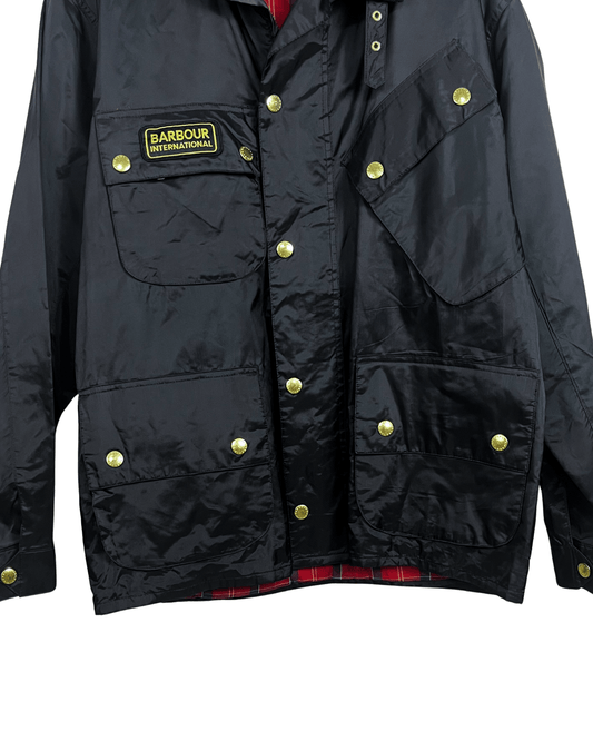Barbour A7 International Waxed Cotton Multipocket Jacket - XL - Funkify
