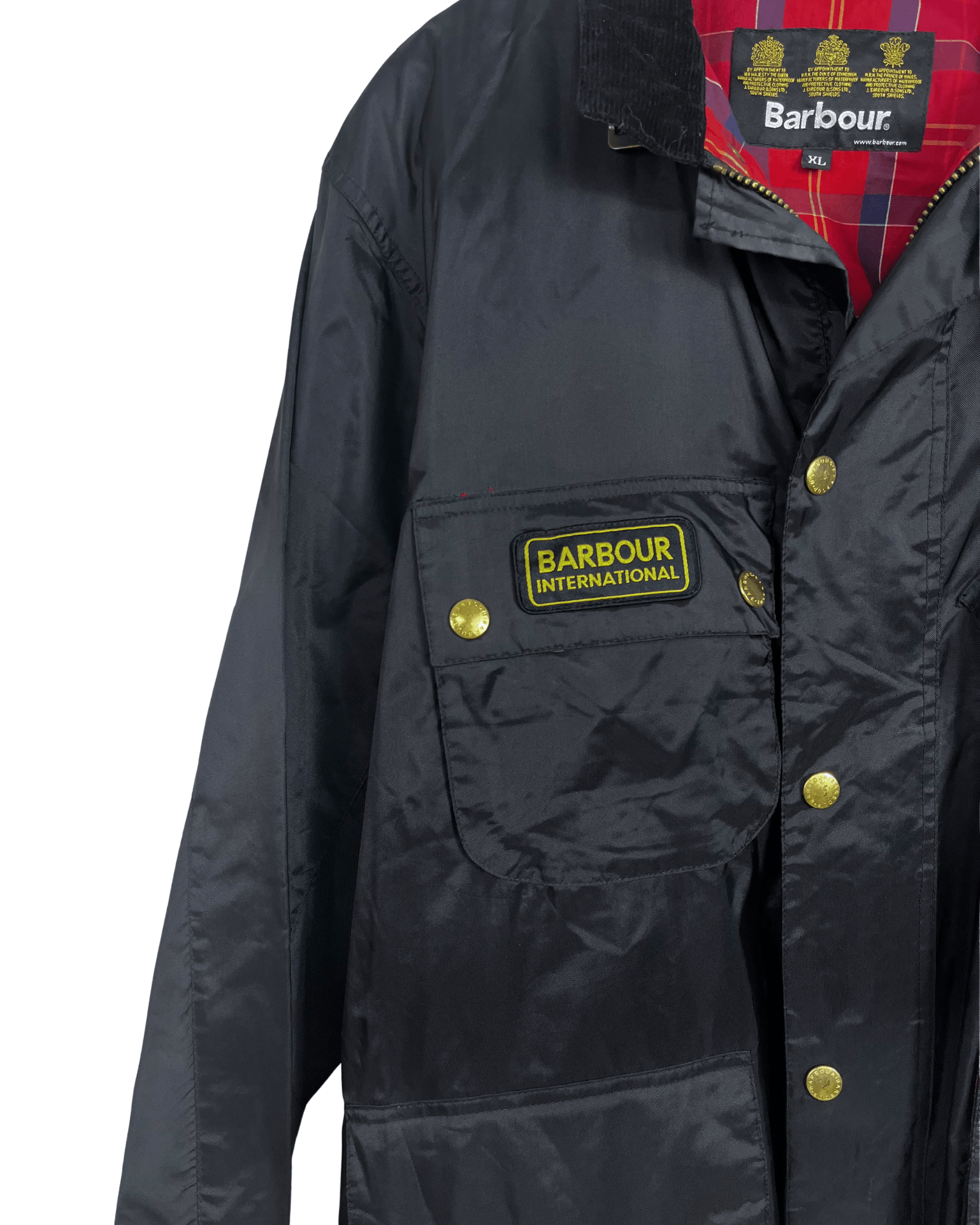 Barbour A7 International Waxed Cotton Multipocket Jacket - XL - Funkify