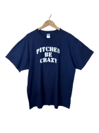 Baseball 'Pitches Be Crazy' 9 Graphic T-shirt 2XL - Funkify