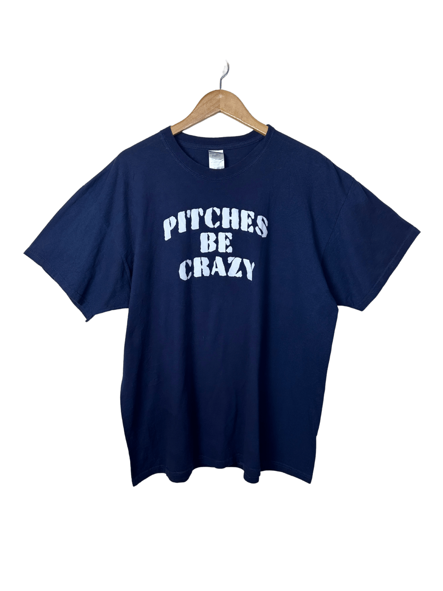 Baseball 'Pitches Be Crazy' 9 Graphic T-shirt 2XL - Funkify