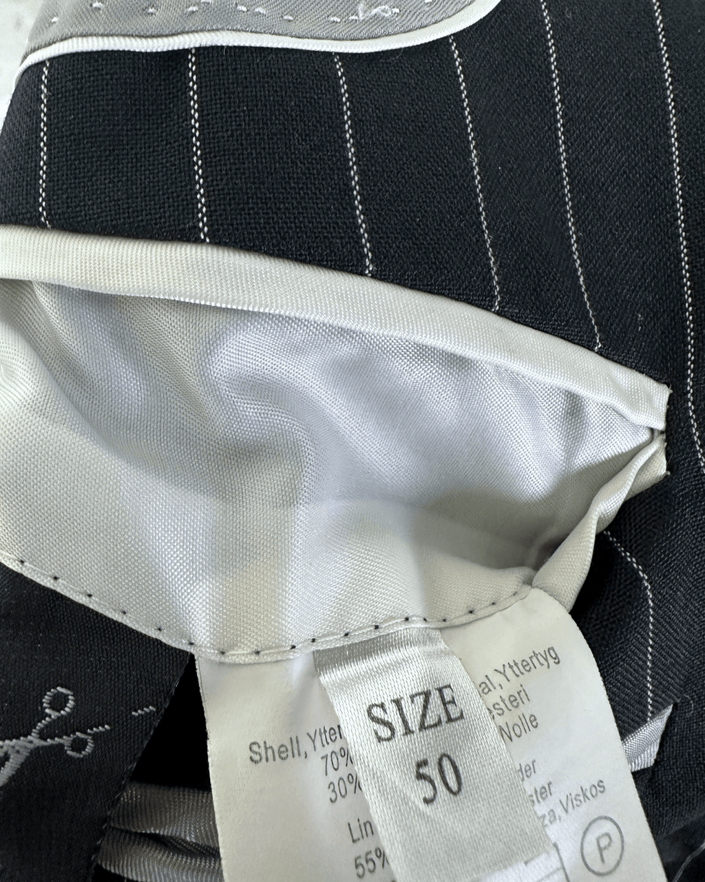 Batistini Striped Wool - Blend Full Suit - Size 50 - Funkify