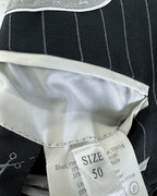 Batistini Striped Wool - Blend Full Suit - Size 50 - Funkify