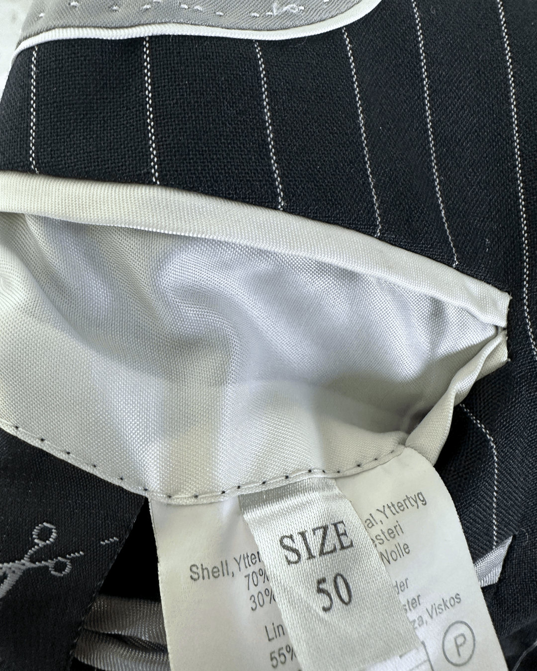 Batistini Striped Wool - Blend Full Suit - Size 50 - Funkify