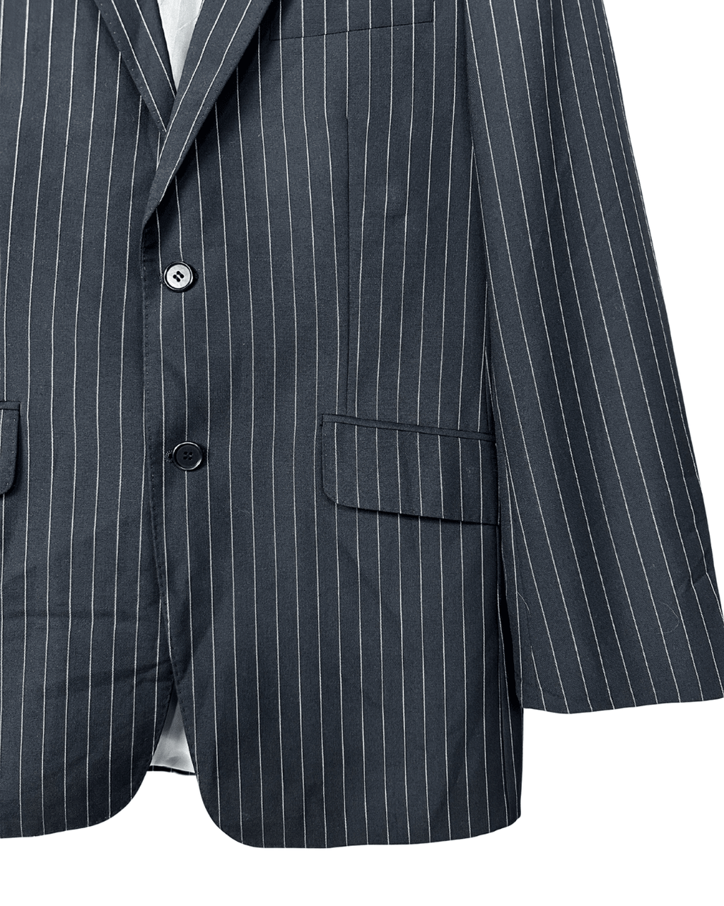 Batistini Striped Wool - Blend Full Suit - Size 50 - Funkify