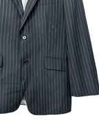 Batistini Striped Wool - Blend Full Suit - Size 50 - Funkify