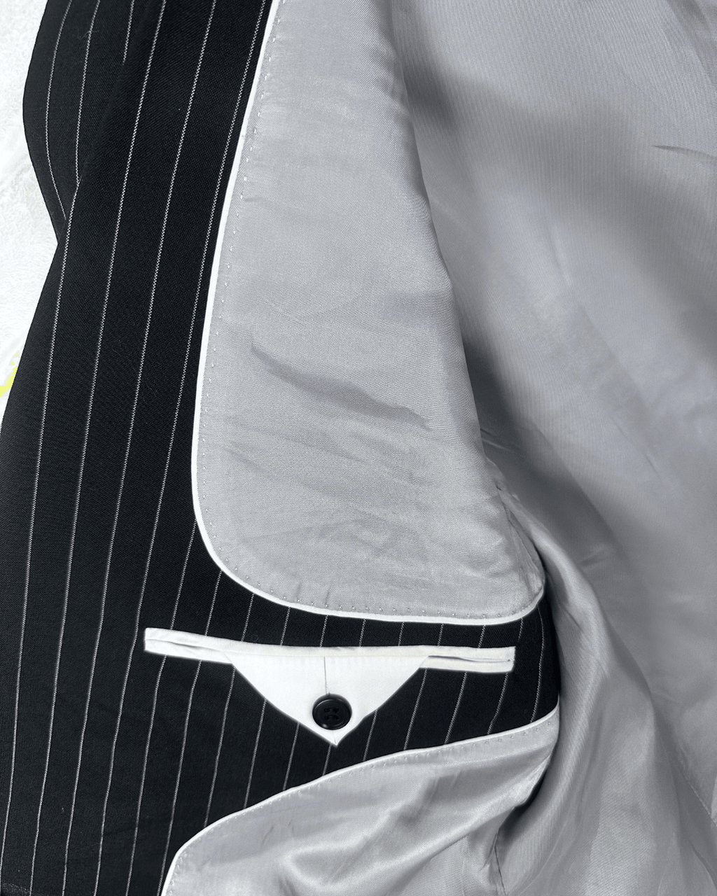 Batistini Striped Wool - Blend Full Suit - Size 50 - Funkify