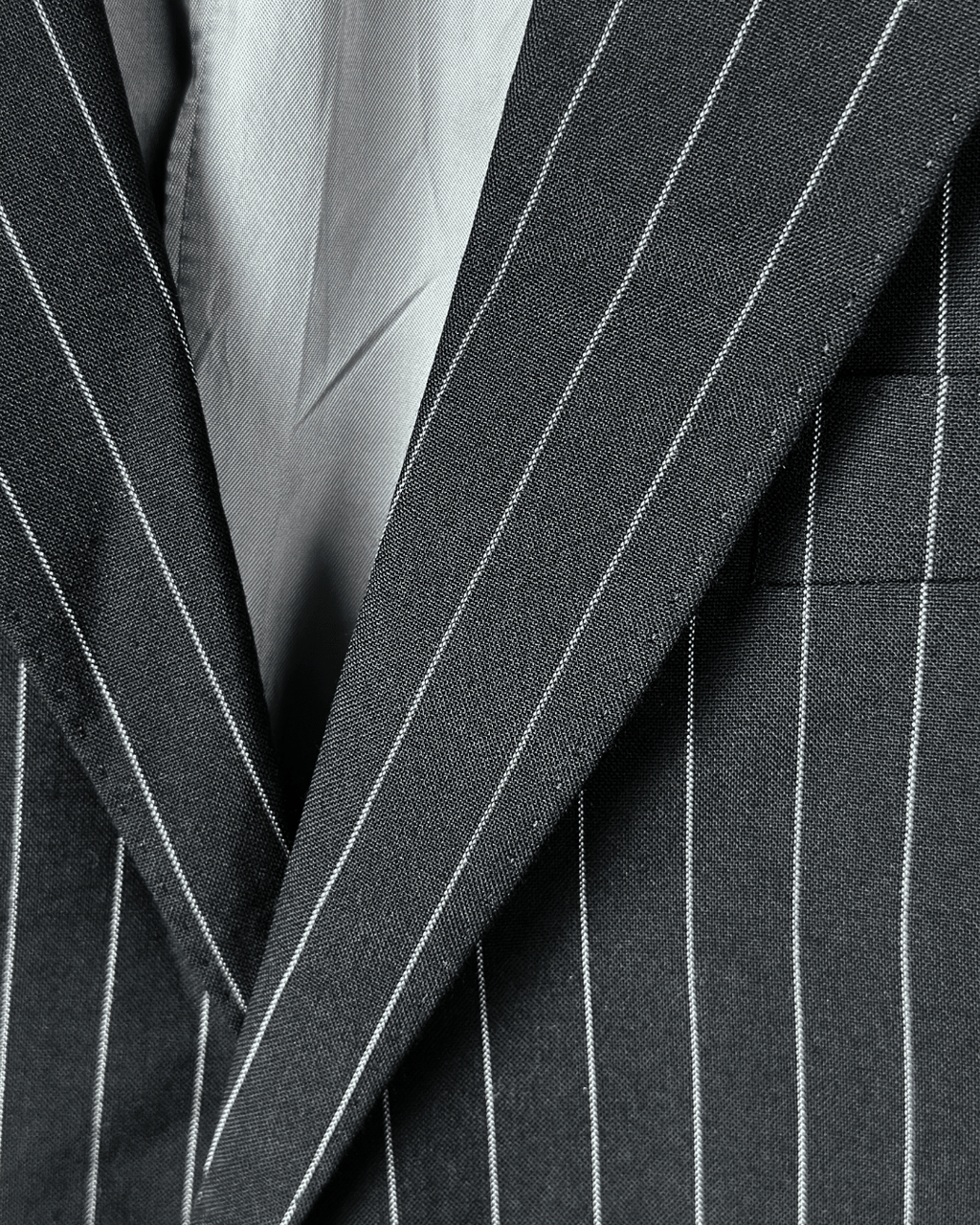 Batistini Striped Wool - Blend Full Suit - Size 50 - Funkify
