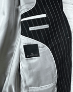 Batistini Striped Wool - Blend Full Suit - Size 50 - Funkify