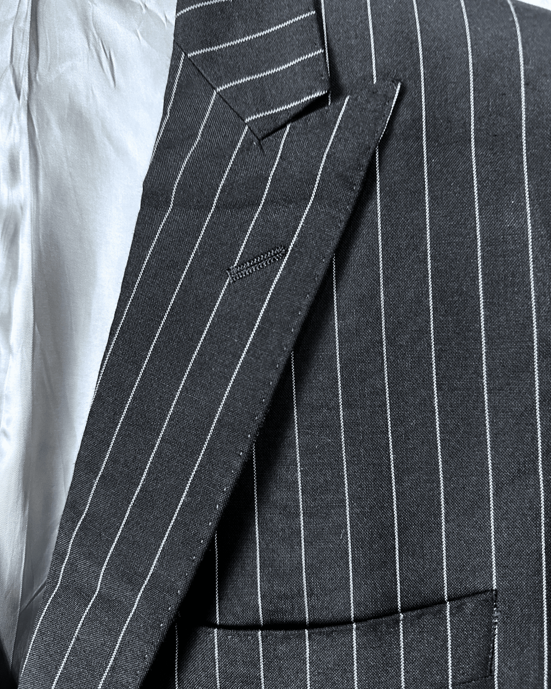 Batistini Striped Wool - Blend Full Suit - Size 50 - Funkify