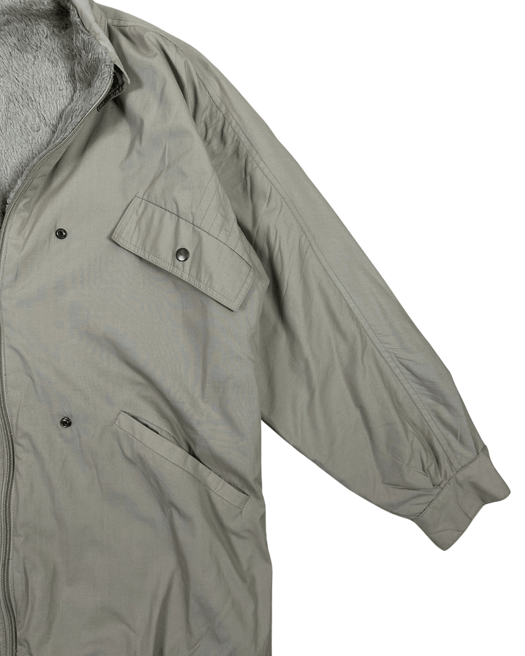 Beige Fur Lined Women's Jacket - Large/XL - Funkify
