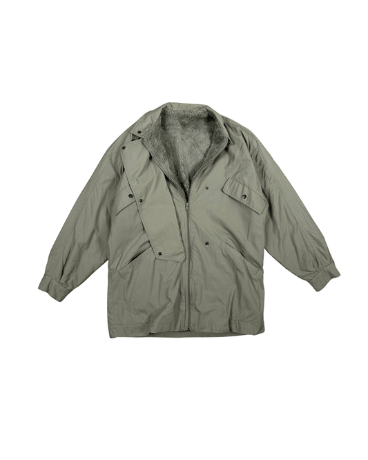 Beige Fur Lined Women's Jacket - Large/XL - Funkify