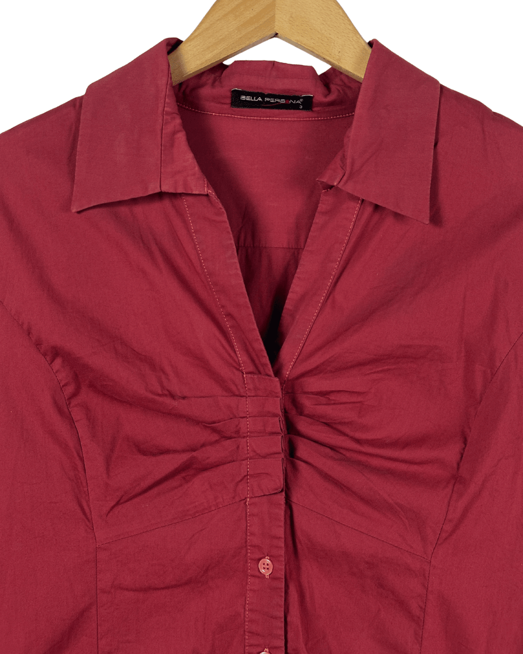 Bella Persona Ruched Fitted Women's Shirt XL - Funkify