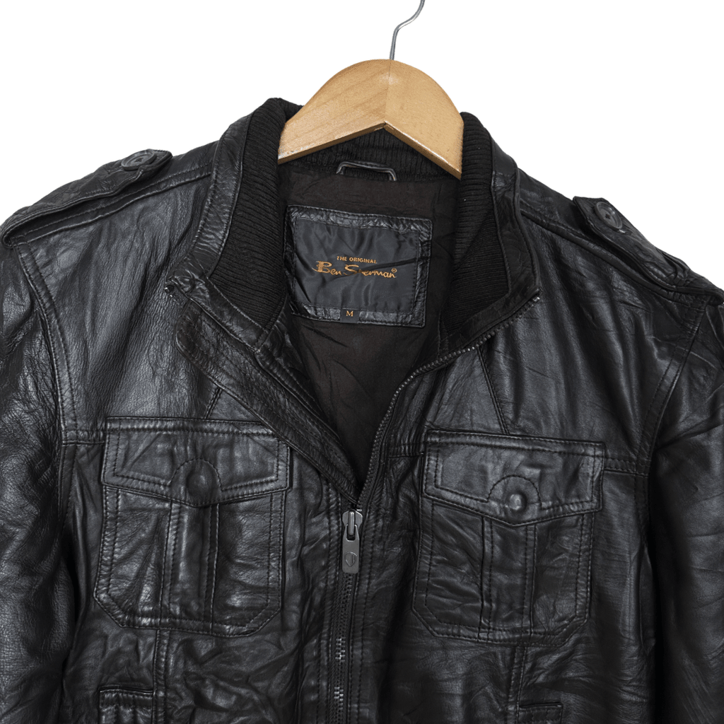 Ben Sherman Brown Genuine Leather Jacket Medium - Funkify