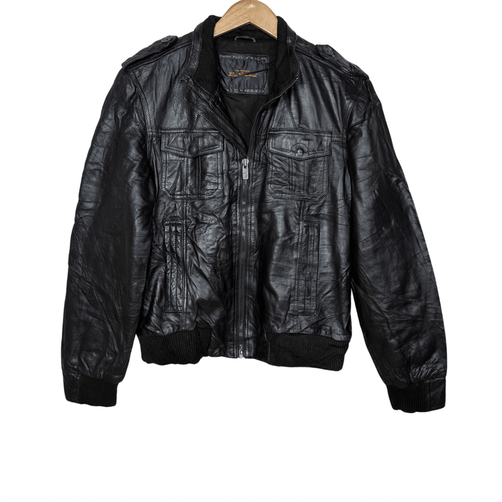 Ben Sherman Brown Genuine Leather Jacket Medium - Funkify