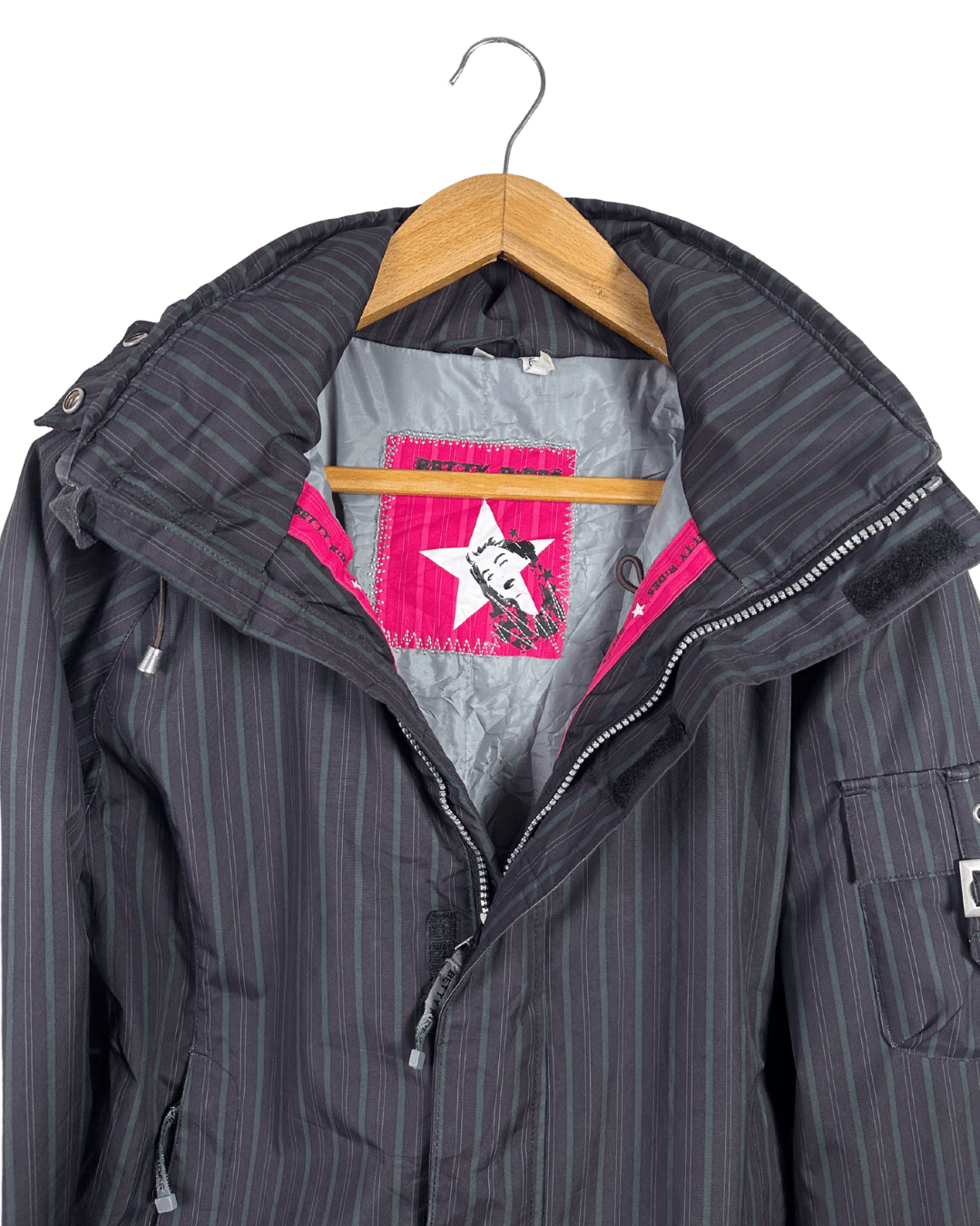 Betty Rides Pinstripe Collection Women's Jacket Medium - Funkify