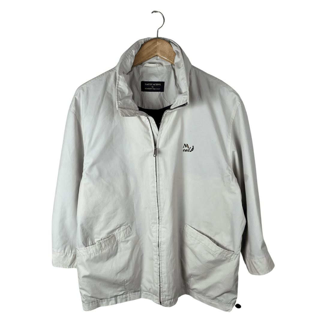 Biaginni White Jacket with Foldable HoodXL - Funkify
