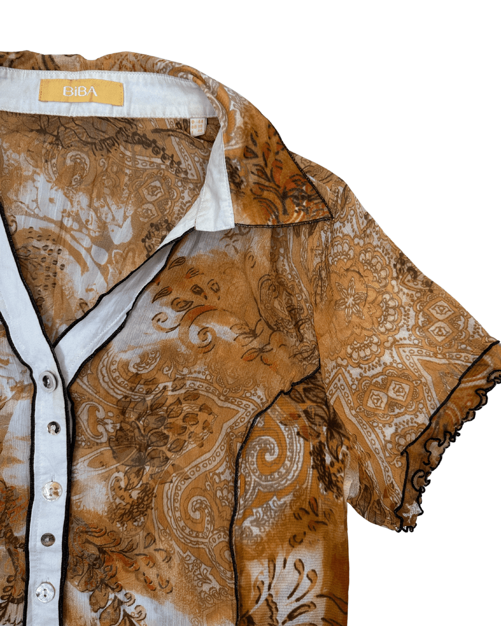 Biba Sheer Women's Shirt w/ Multi - Style Buttons - Funkify