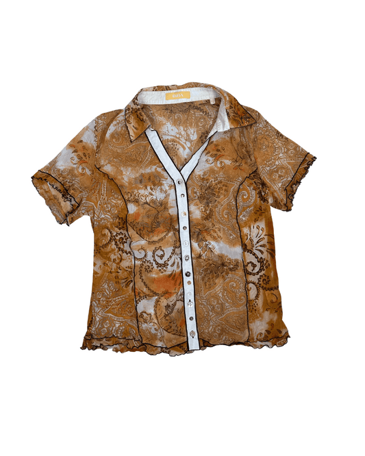 Biba Sheer Women's Shirt w/ Multi - Style Buttons - Funkify