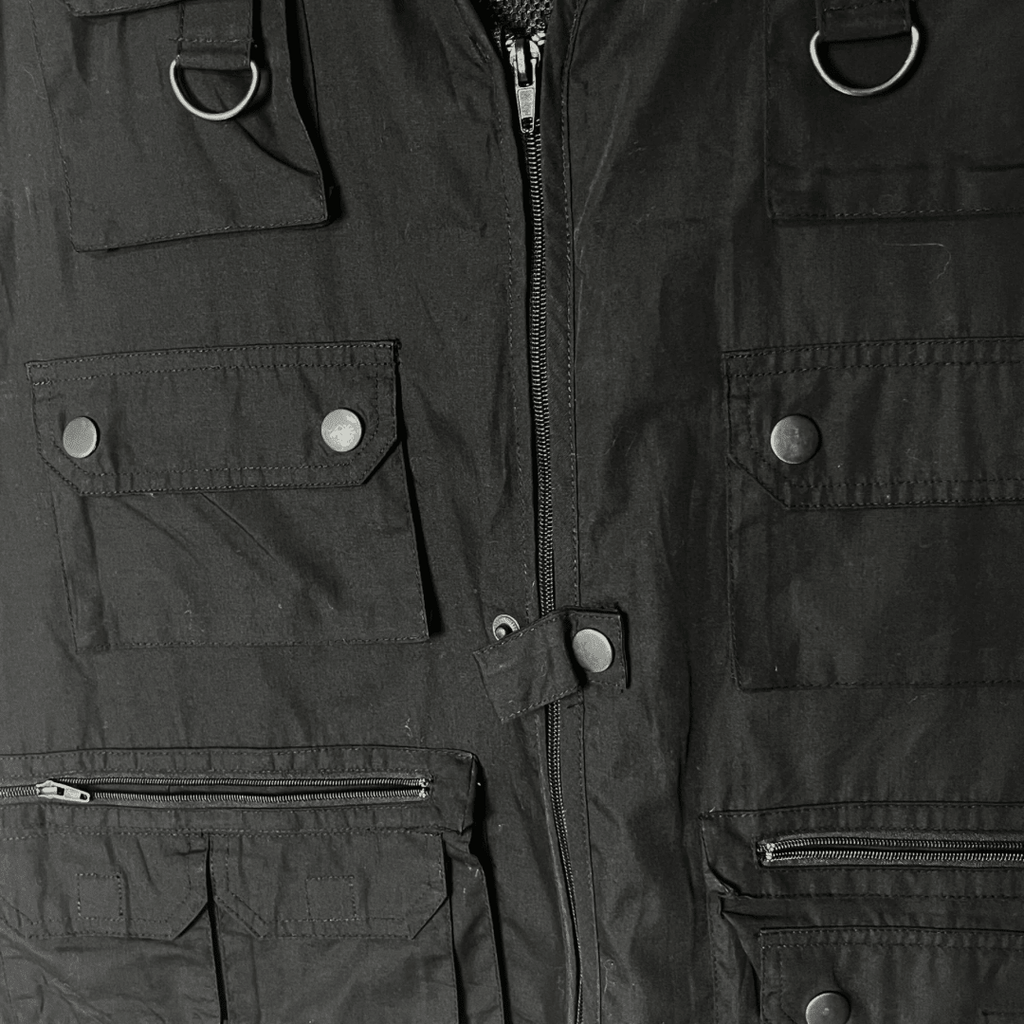 Black Cargo Vest Large - Funkify