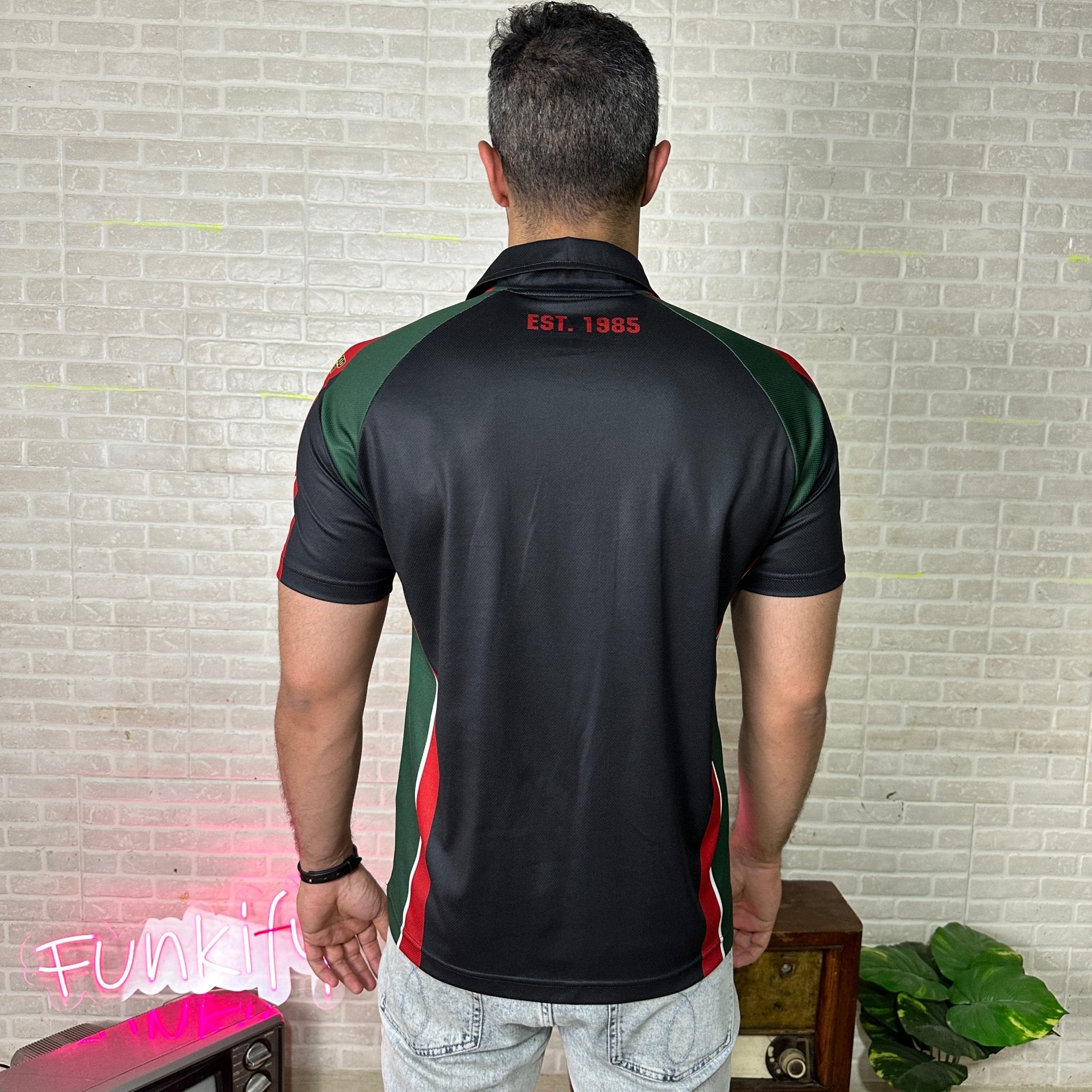 Black Chrome AFL Masters Polo Shirt - Funkify