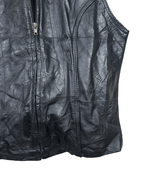 Black Genuine Leather Vest - Women's Medium - Funkify