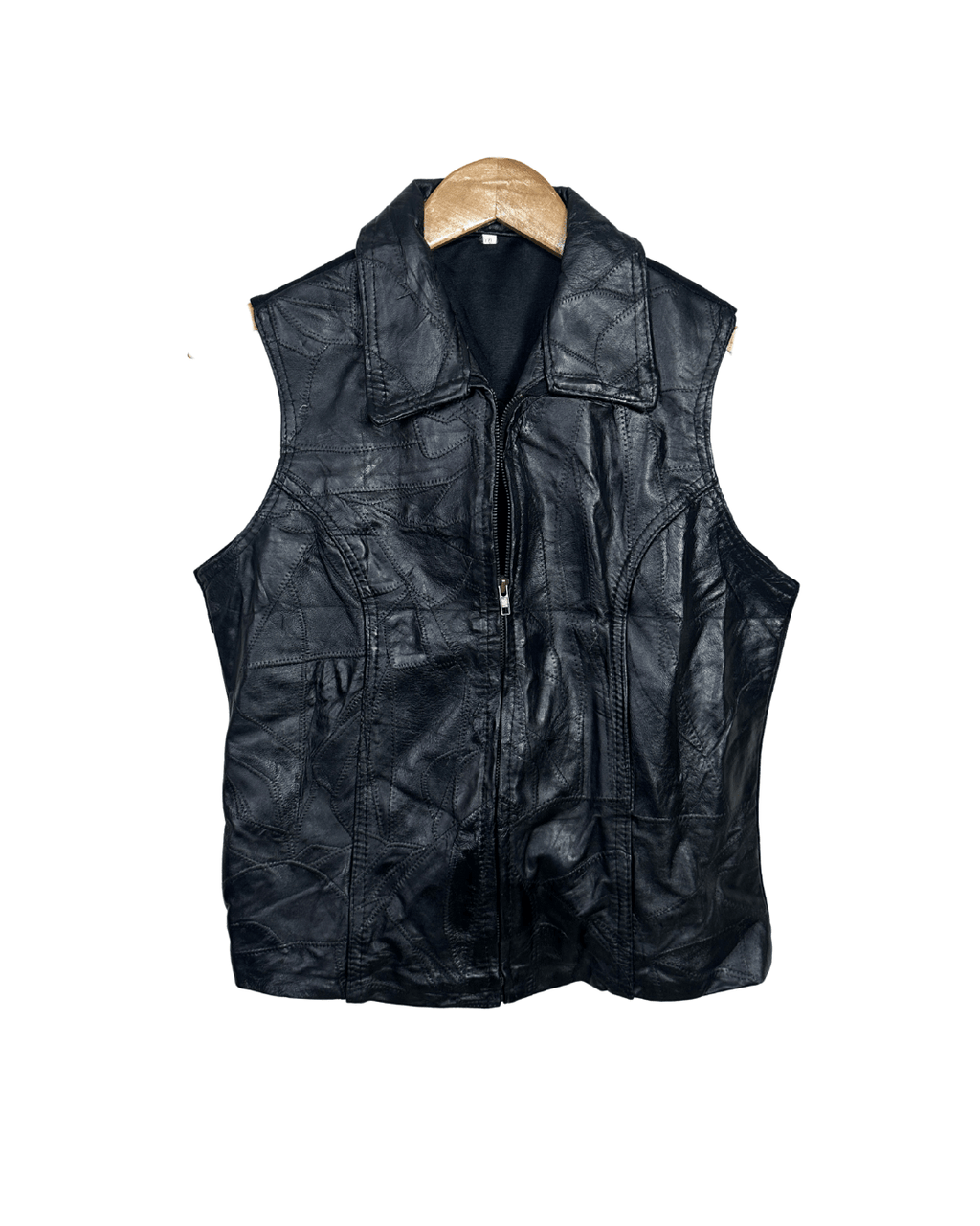Black Genuine Leather Vest - Women's Medium - Funkify