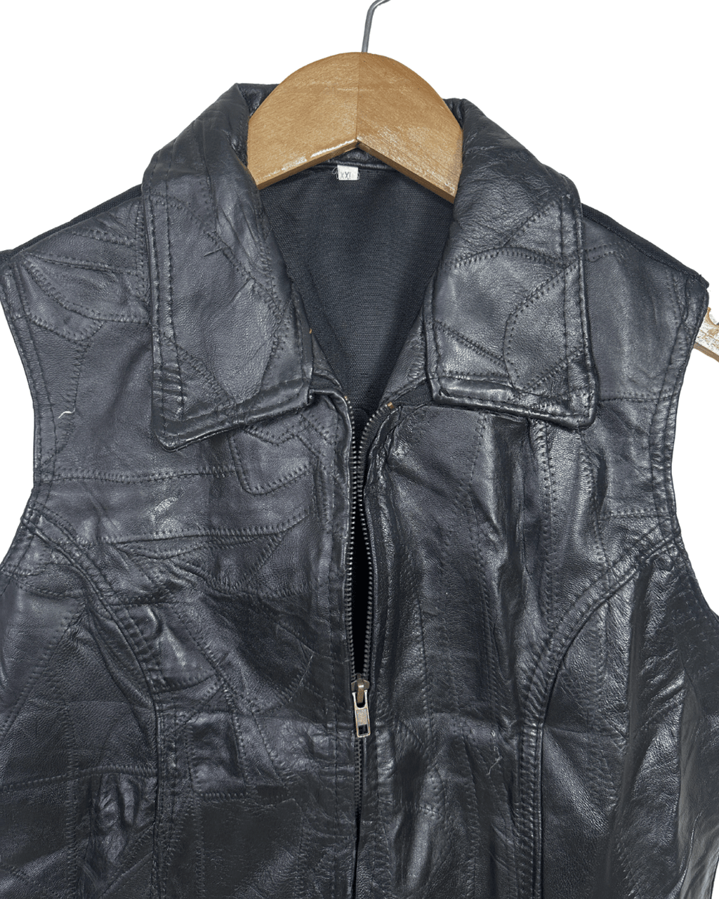 Black Genuine Leather Vest - Women's Medium - Funkify