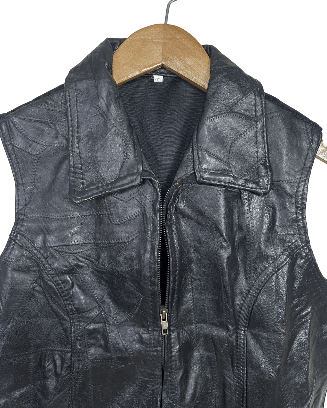 Black Genuine Leather Vest - Women's Medium - Funkify