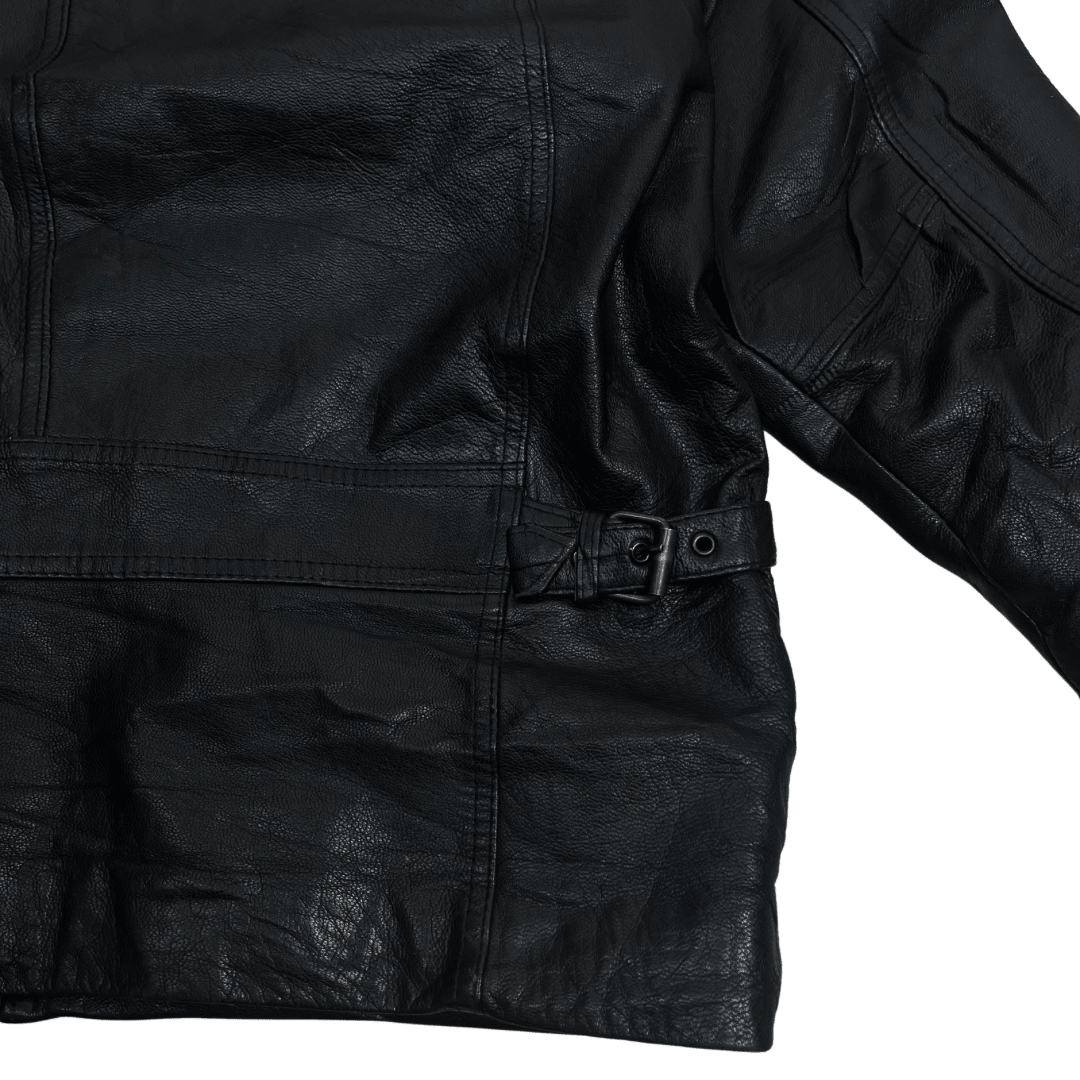 Black Leather Jacket 2XL - Funkify