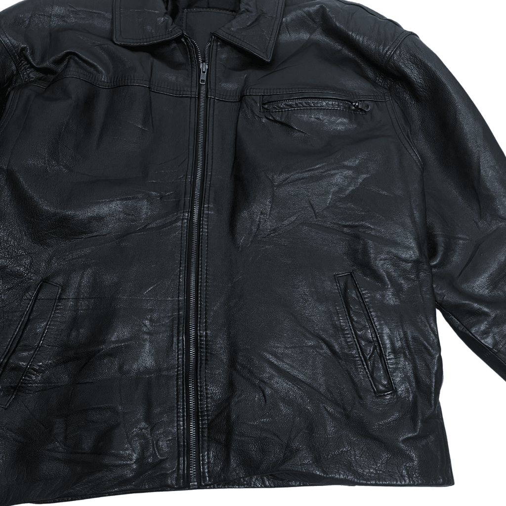 Black Leather Jacket 2XL - Funkify