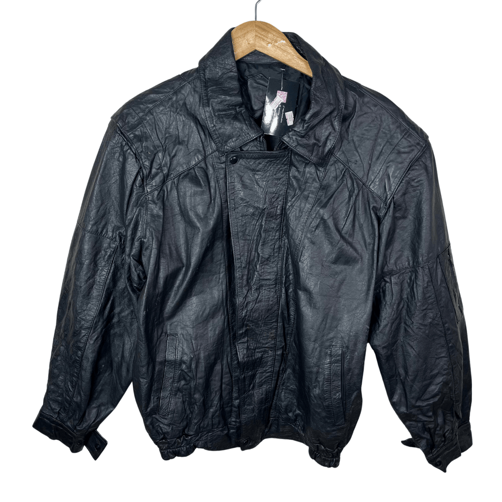 Black Leather Jacket Large - Funkify