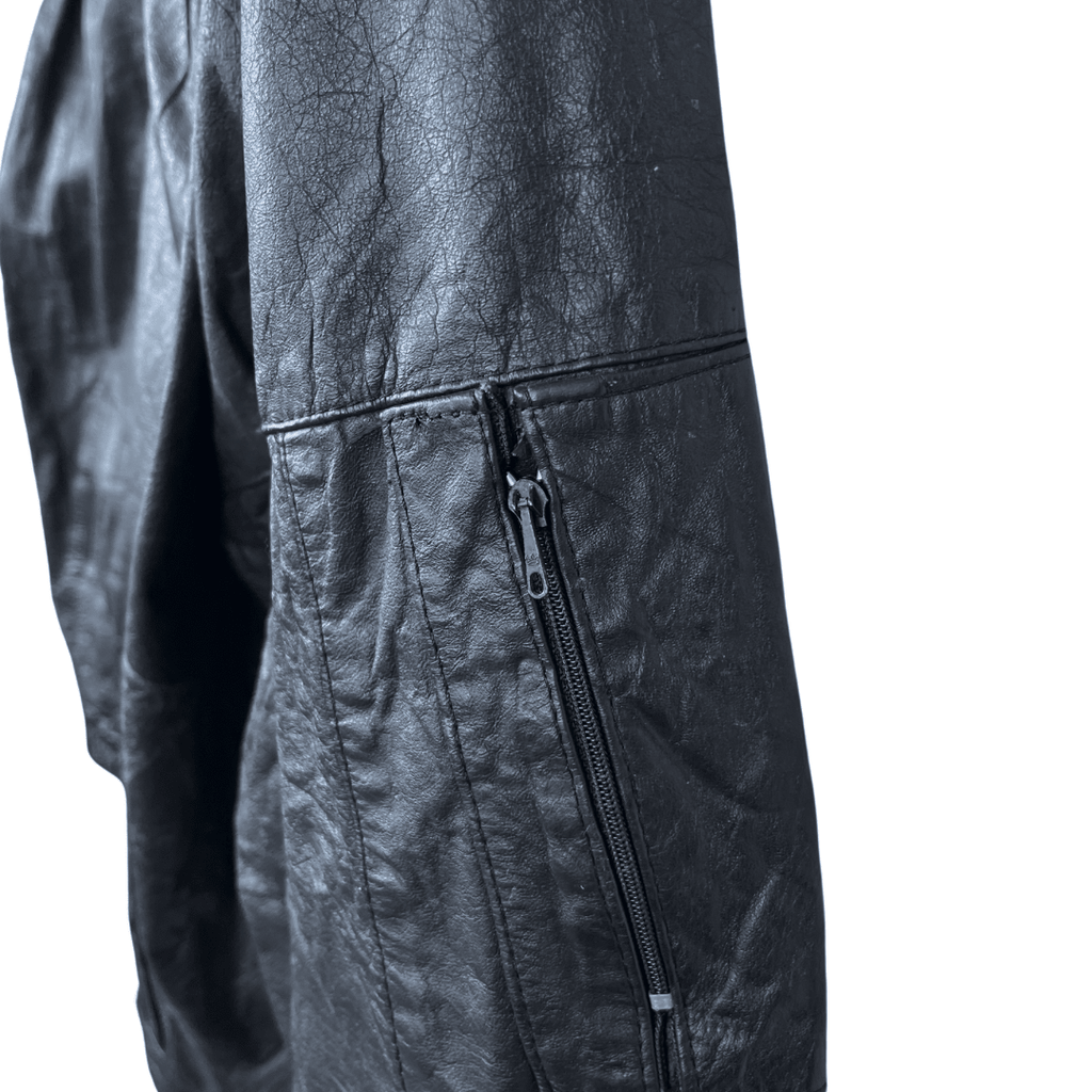 Black Leather Jacket Large - Funkify