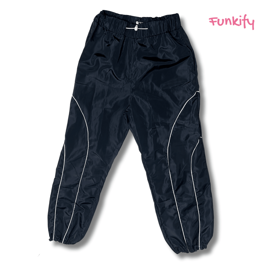Black Parachute Pants - Funkify