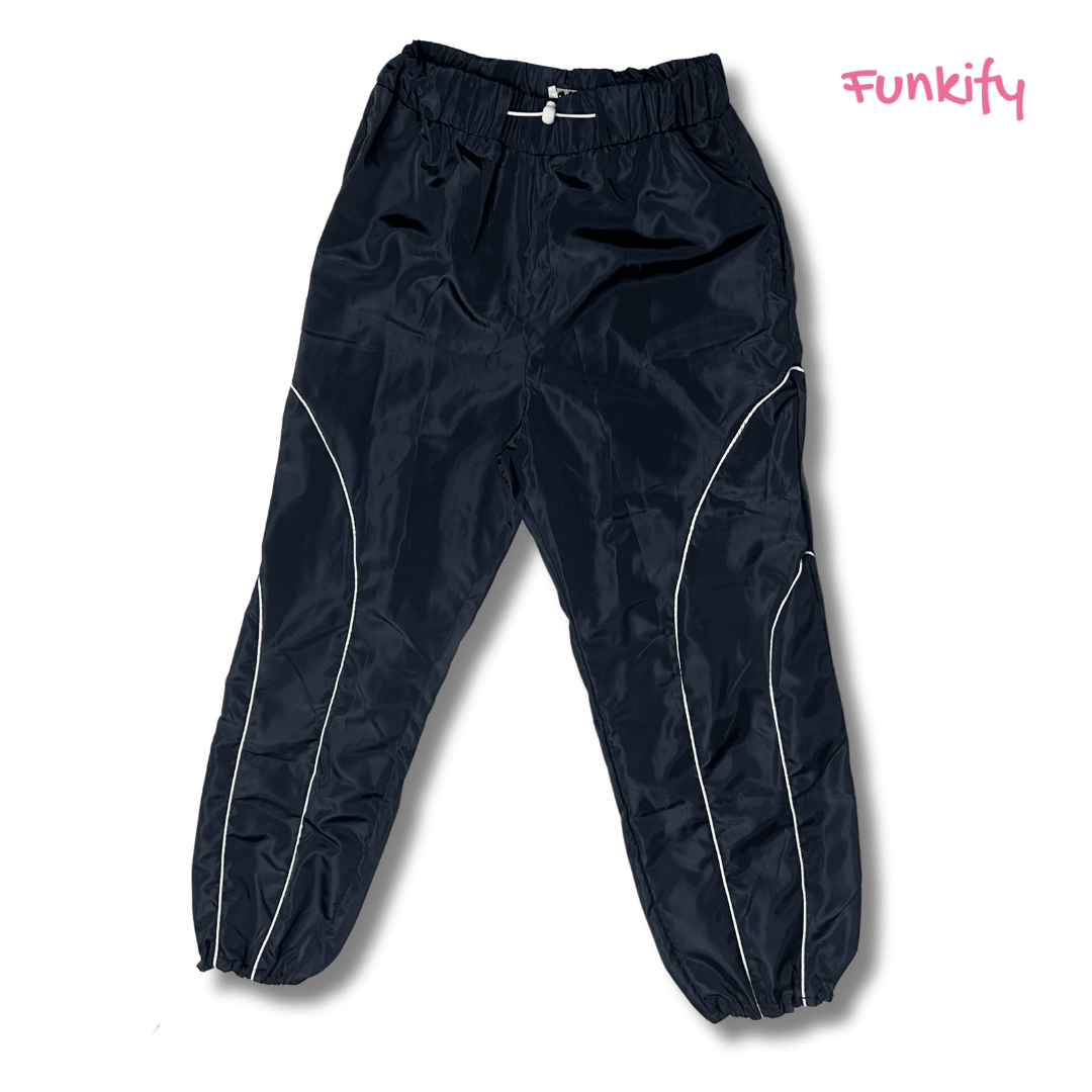 Black Parachute Pants - Funkify