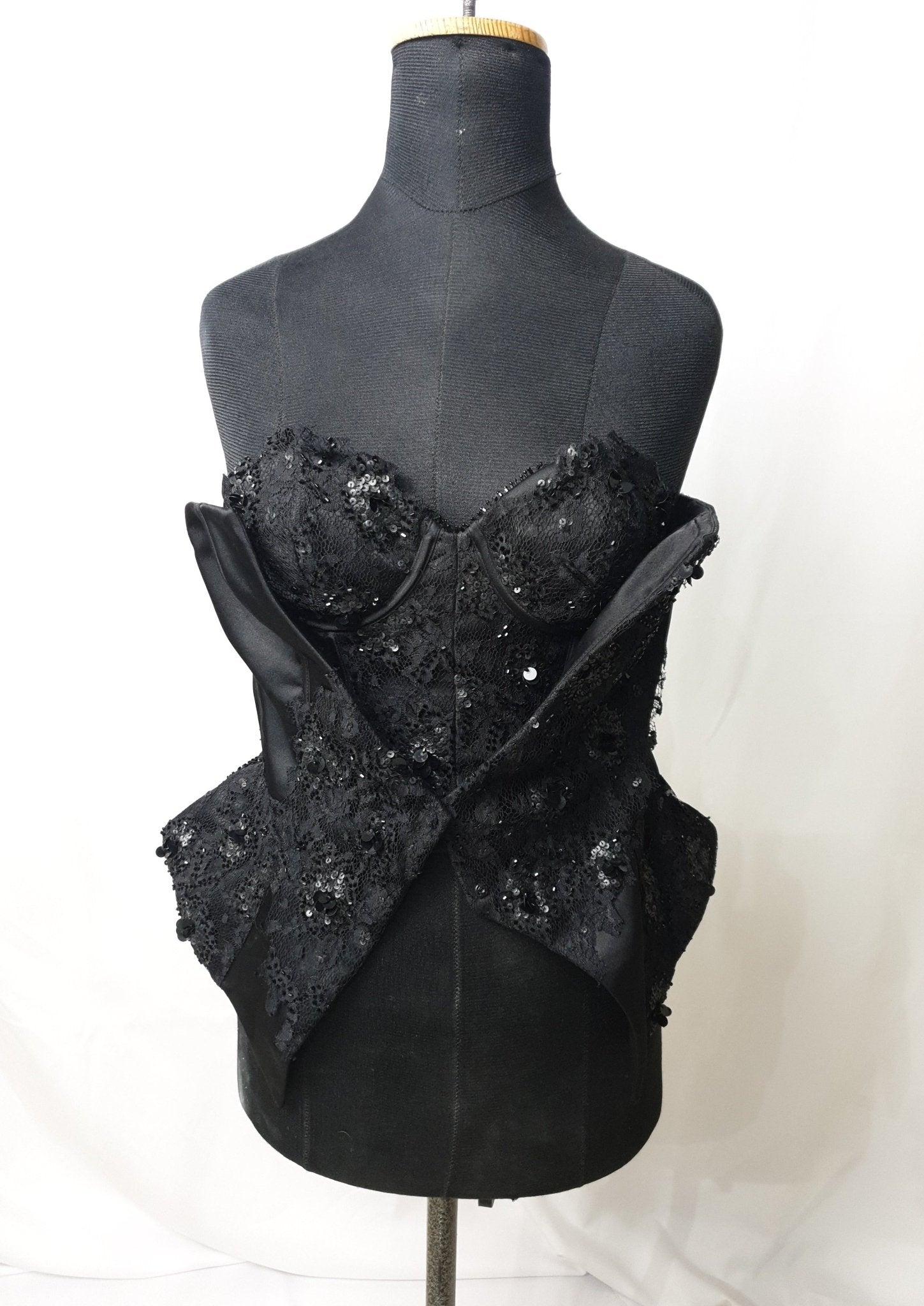 Black Sequenced Corset - Funkify