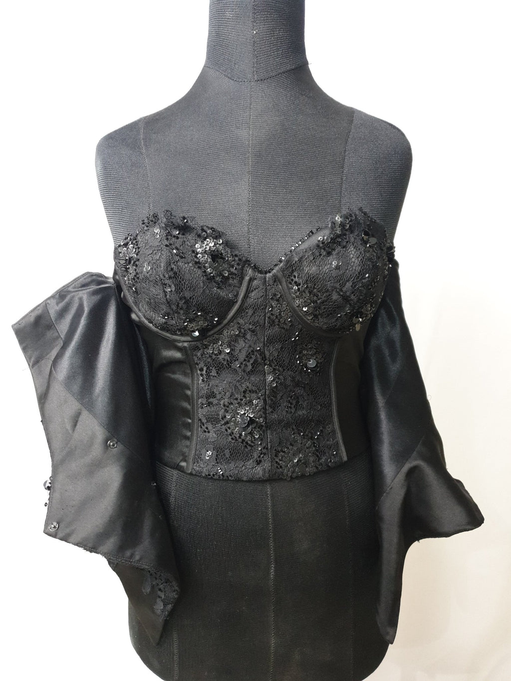 Black Sequenced Corset - Funkify