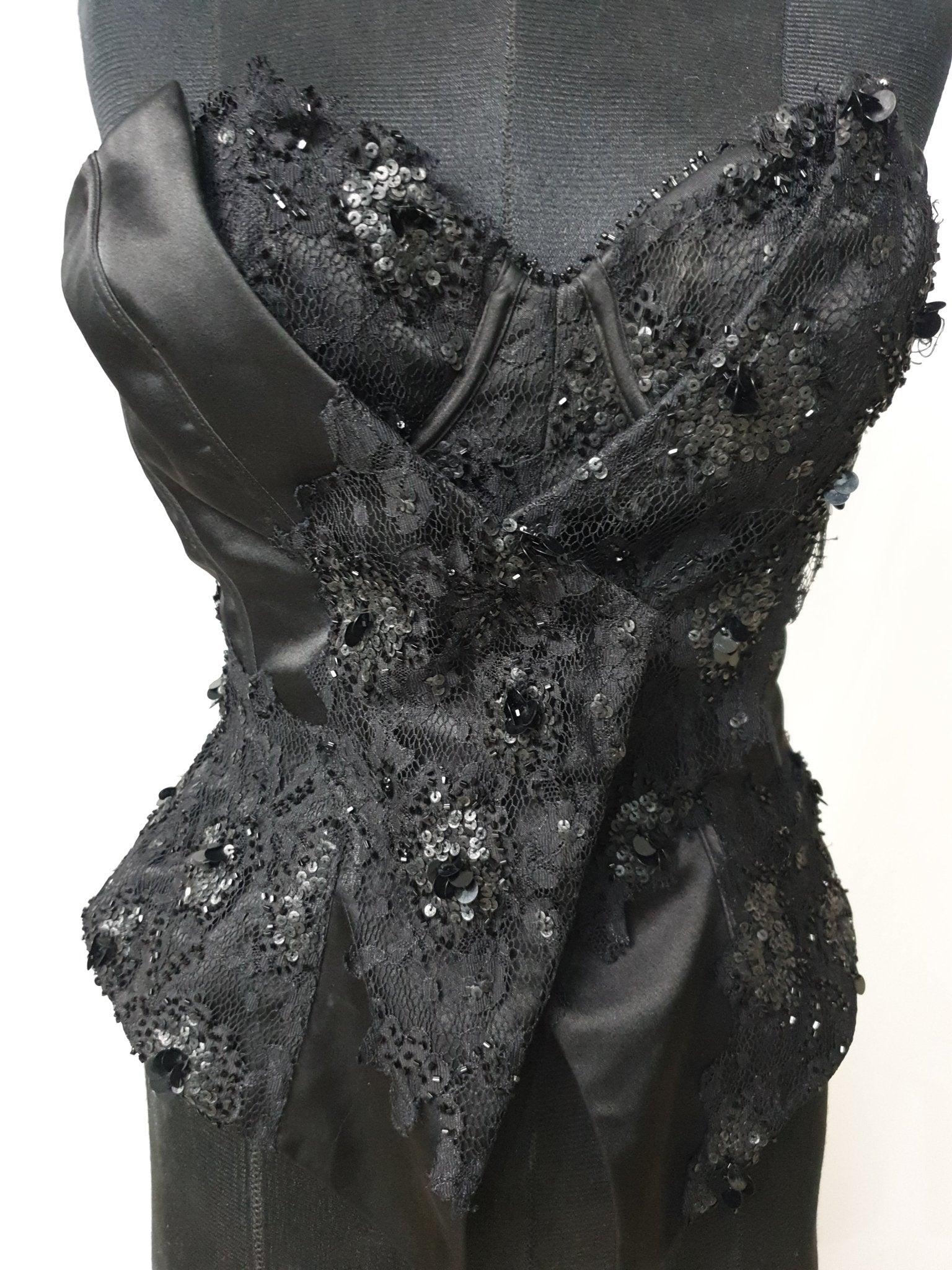 Black Sequenced Corset - Funkify