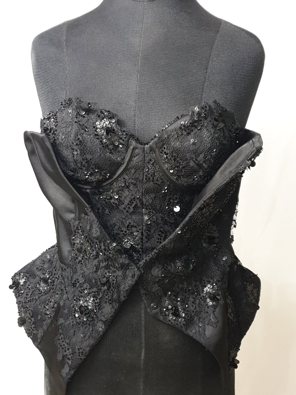 Black Sequenced Corset - Funkify