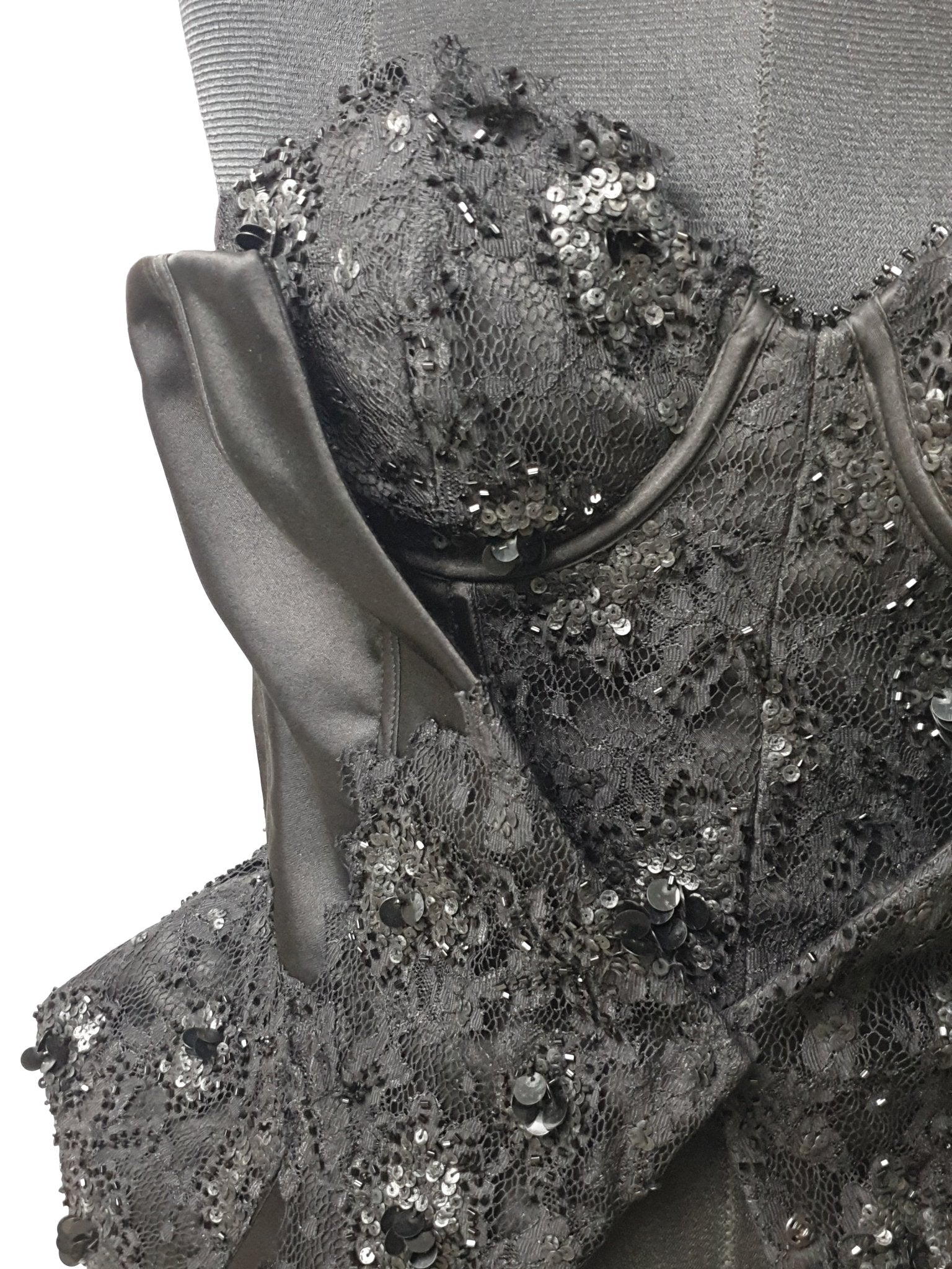 Black Sequenced Corset - Funkify