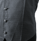 Black Vest, Slip-on Tie & Pocket Square Set Large - Funkify