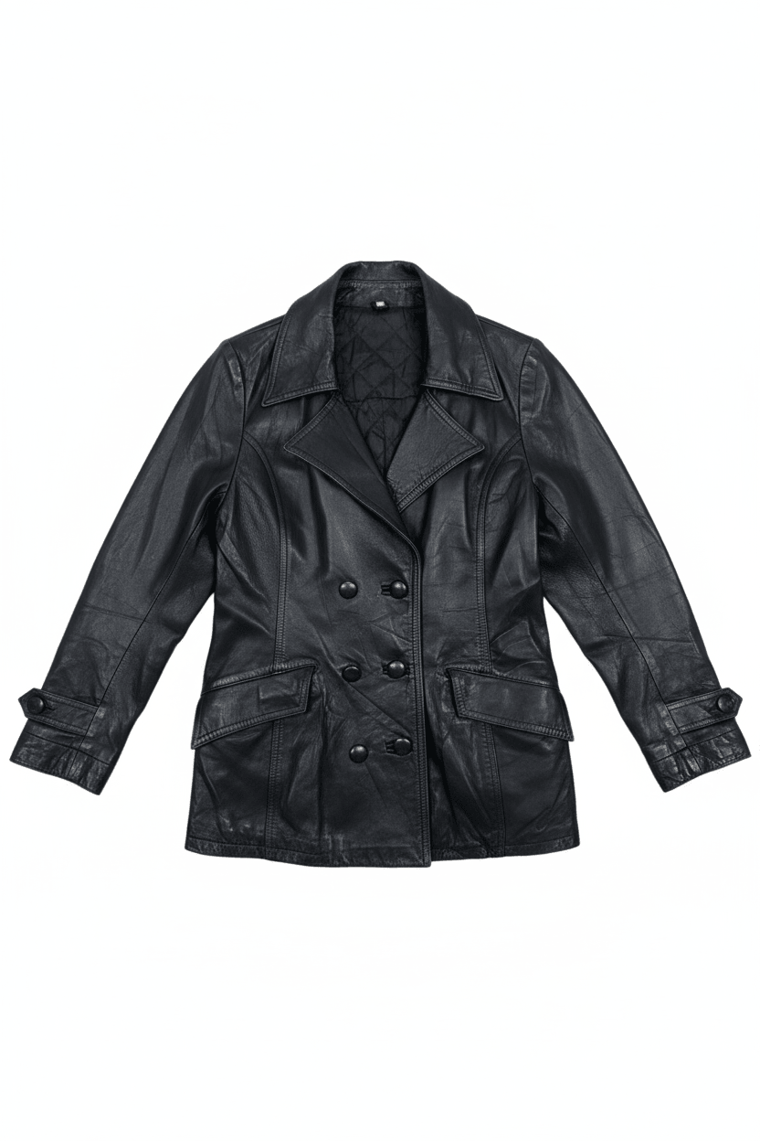 Black Women’s Genuine Leather Jacket - Small - Funkify