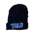 Black “YOLO” Embroidered Beanie - Funkify